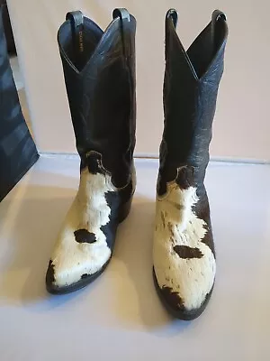 Dan Post Vintage Cowhide Leather Cowboy Boots Handmade  Sz. 9 1/2D • $135
