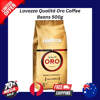 Lavazza Qualitá Oro Coffee Beans 500G Barista Smooth Arabica Medium Roasting • $26.99