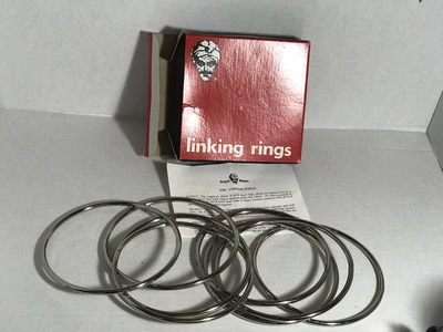 £5.89 • Buy Royal Magic Linking Rings With Original Box And Directons VTG Magic Tricks 1293