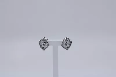Vintage 14k White Gold Diamond Stud Earrings 0.50  0.80 Cttw • $755