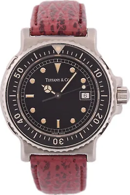 Vintage 39mm 1990's Tiffany & Co. Diver's 200m Men's Quartz Wristwatch Stainless • $1075