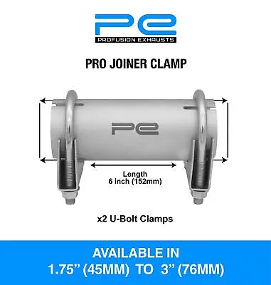 £12.33 • Buy 1.75  45mm - 3  76mm Exhaust Pipe Joiner Clamp On Connector Sleeve Tube Repair
