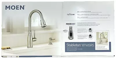 🆕 Moen 87161SRS Stableton 1-Handle Pulldown Kitchen Faucet W/ SOAP - Stainless • $104.97