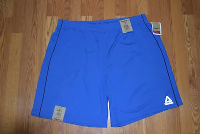 NWT Mens REEBOK Blue Black Stripe Exercise Athletic Shorts Sz Medium M • $16.95