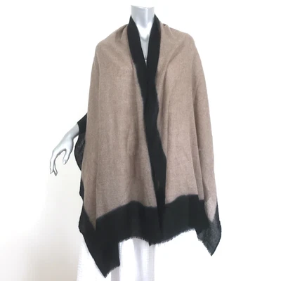 $75 • Buy Jim Thompson Cashmere Dip Dye Shawl Taupe/Black Scarf