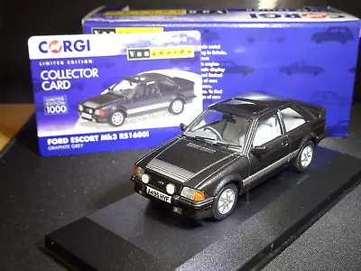 Wow Mega Rare  1/43 Corgi Vanguards Ford Escort Mk3 Rs 1600 Graphite Grey Nla • $11.44