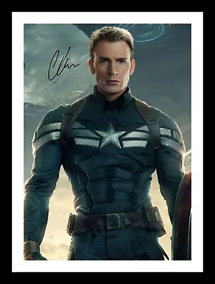 Chris Evans - Captain America Autograph Signed & Framed Photo Print • £19.99