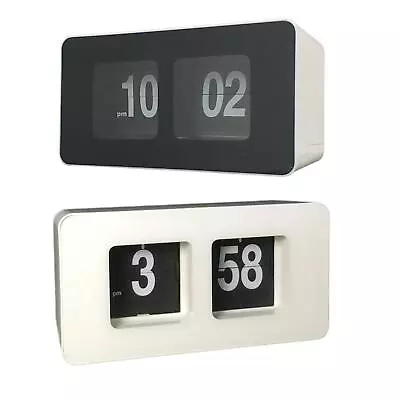 Flip Desk Clock Vintage Auto Flip Clock Desk Clock Table Clock Large Number • £15.10