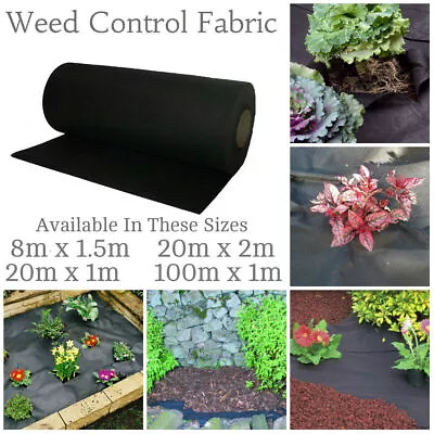 Weed Control Fabric Membrane Driveway Ground Cover Sheet Garden Landscape Fabric • £10.99