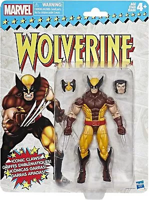 Marvel Legends Retro BROWN WOLVERINE 6-inch Action Figure By Hasbro • $89.99