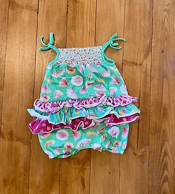 Matilda Jane Tutti Fruiti Romper 3-6 Mos EUC Watermelon Fruit • $24