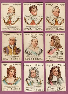 TRADE/ Cigarette Cards Playing Cards Game 1902 OUR KINGS & QUEENS Mazawattee Tea • $250