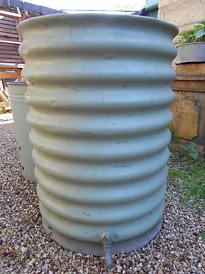Substantial Vintage Galvanized Zinc Ribbed Garden Trough Planter Ex Water Butt • £74.99