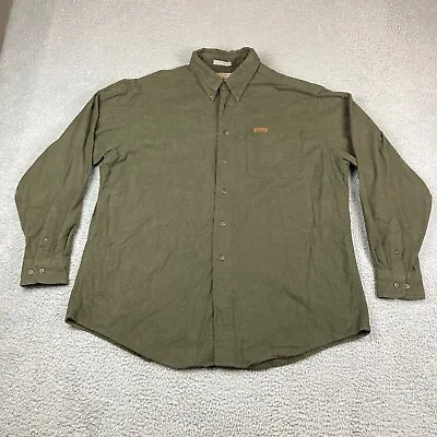 $19.99 • Buy Vintage Woolrich Shirt Size XL Sportsman Chamois Flannel Heavy Green Button Up