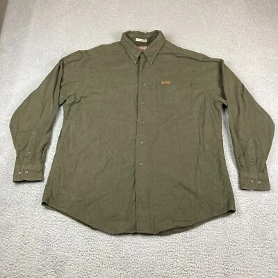 $19.99 • Buy Vintage Woolrich Shirt Size XL Sportsman Chamois Flannel Heavy Green Button Up