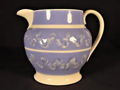 RARE CABLE Or EARTHWORM PITCHER MOCHA WARE MOCHAWARE PEARLWARE STAFFORDSHIRE • $975