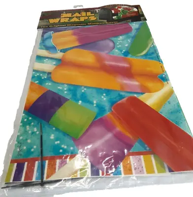 MAILBOX COVER MAGNETIC W/Numbers MAIL WRAPS Colorful Popsicles Standard Size NEW • $11.90