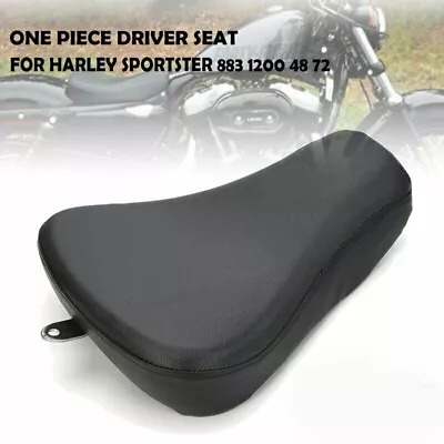 Black Front Driver Solo Seat Cushion For Harley Sportster Custom XL1200C 10-16 • $27.53