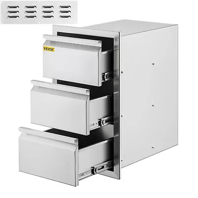 VEVOR Outdoor Kitchen Drawer Stainless Steel 15X25in Triple Access Drawer • $193.09