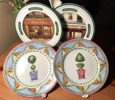 2 Pairs Plates Williams Sonoma Andrea By Sadek Topiary Garden Cafe All Japan Nwt • $40