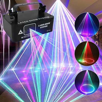 £89.99 • Buy Animation DMX RGB Laser Beam Scanner Projector Lamp Disco Stage Laser Light UK