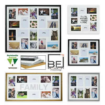 £35 • Buy Large Multi Aperture Photo Picture Frame Holds 8/9/10/12/16/20 Photos 6x4 WOOD