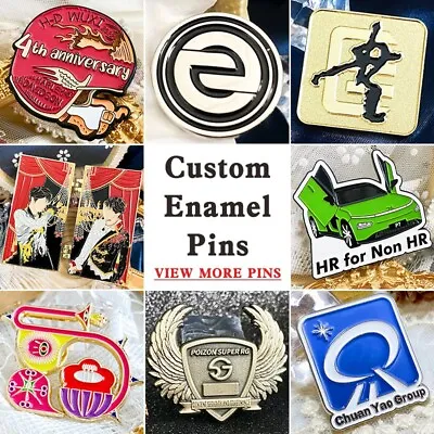 [Minimum 10pcs] Custom Enamel Pin Metal Badge Design Lapel Pin Emblem Brooch DIY • $10