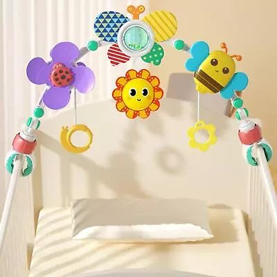 Baby Stroller Arch Toy Accessories Baby Crib Mobile Musical Animal Toys For • £20.10