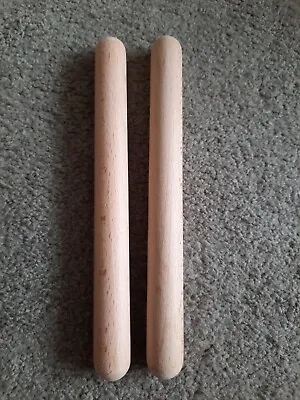 £3.99 • Buy 2 Rhythm Sticks Percussion Wooden Drum - 1 Pair - Unused 20cm X 2cm