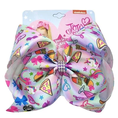 $9.98 • Buy LATEST! Rainbow Jojo Siwa Bow Large 8  Bow Party Gift Unicorn Sweets Animals