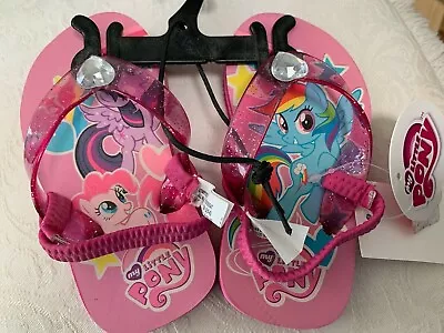 NWT MY LITTLE PONY Pink Flip Flop Sandals Sz 5-6 Toddler/Little Girl  • $4.99