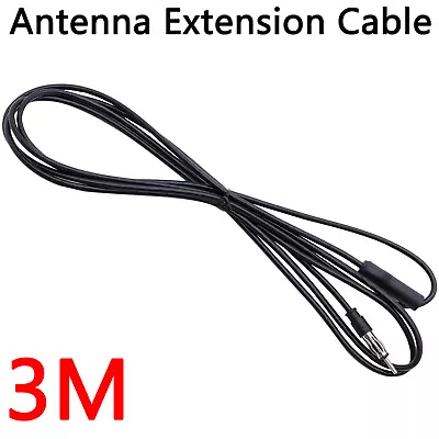 Auto Car Antenna Extension Cord Male Female AM/FM Radio Cable 300cm Universal • $8.16