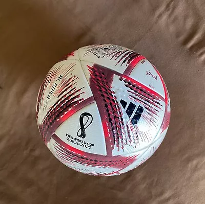 New Adidas AL-Rihla Red FIFA World Cup Qatar 2022 Pro Soccer Match Ball (Size-5) • $29.99