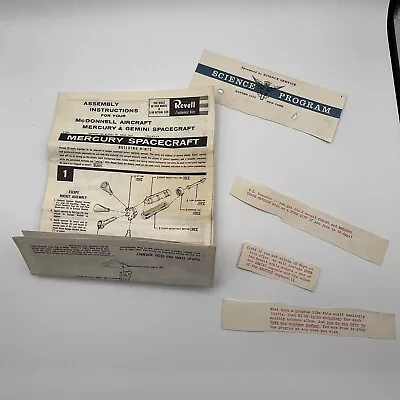 Vintage Revell Mercury And Gemini Capsule Combo Kit Instructions Paper • $9.99