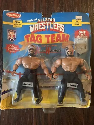 AWA  VINTAGE 1984 Remco The Road Warriors Action Figures RARE  Hawk And Animal • $299.99