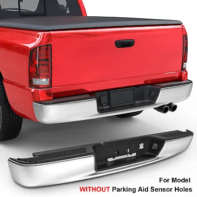 Chrome Rear Bumper Black Step Assembly For 2003-2008 Dodge Ram 1500 2500 3500 • $145.98