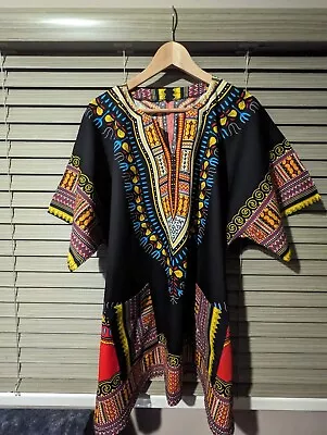 Mens Dashiki Shirt African Print (Wakanda Style) - Mens XL • £15