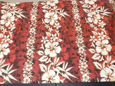 Vintage Hawaiian Print Fabric 1 Yard And It Is 58 Inches Wide Cotton Fabric • $9.50