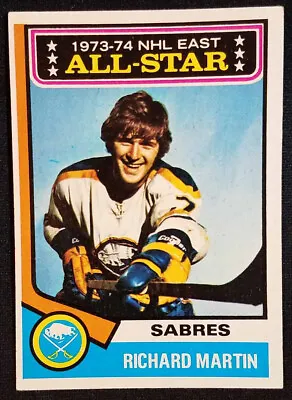 1974-75 Topps #127 Richard Martin East All-Star Buffalo Sabres EX-MINT • $1.99