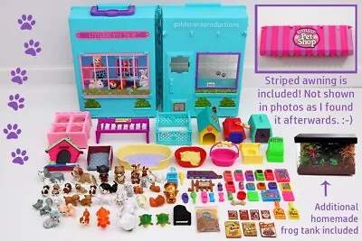 Littlest Pet Shop Lot W/ Playset Carry Case Kenner LPS Vintage 90's Beethoven! • $129.99