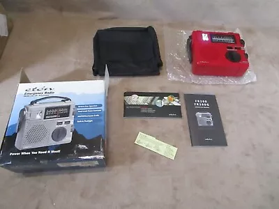 L.L. Bean Eton Emergency Radio FR200 AM/FM Shortwave Crank Radio Red Bag • $29.99