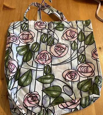 National Trust Renee Mackintosh Rose  Shopper Tote Bag Cotton PVC Coated • £3