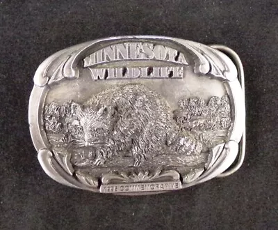 Minnesota Wildlife RACOON Commemorative Belt Buckle 1995  #642/1000 • $20