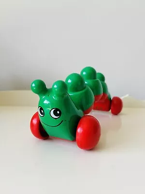 VINTAGE Lego Primo Duplo Caterpillar Green Red Nostalgia Kids Toy • $49.95