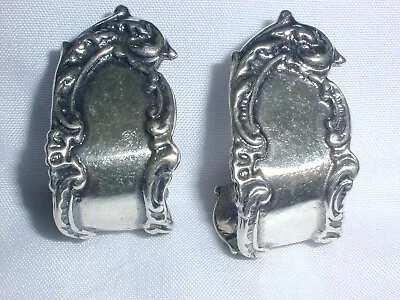 Vintage T Foree Honsicker Sterling Silver Huggie Earrings! • $39