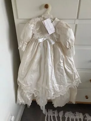 £149 • Buy Silk Christening Gown Brand New. French Lace And Matching Bonnet Original Tags