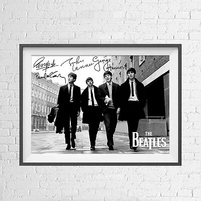 THE BEATLES CLASSIC MUSIC SIGNATURE POSTER PICTURE PRINT Sizes A5 To A0 **NEW** • $11.95