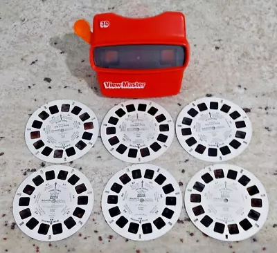 Vintage 1980s Red 3D View-Master Tyco Orange Handle With Lion King And Toy Story • $19.99