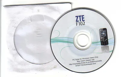 Windows PC Suite Mini CD For ZTE F102 Mobile Phone  • £5