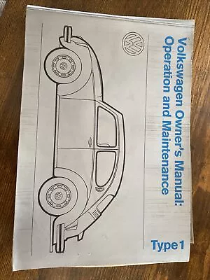 1972 72 Vw Volkswagen Type 1 Beetle Sedan & Convertible Owners Manual • $55.99